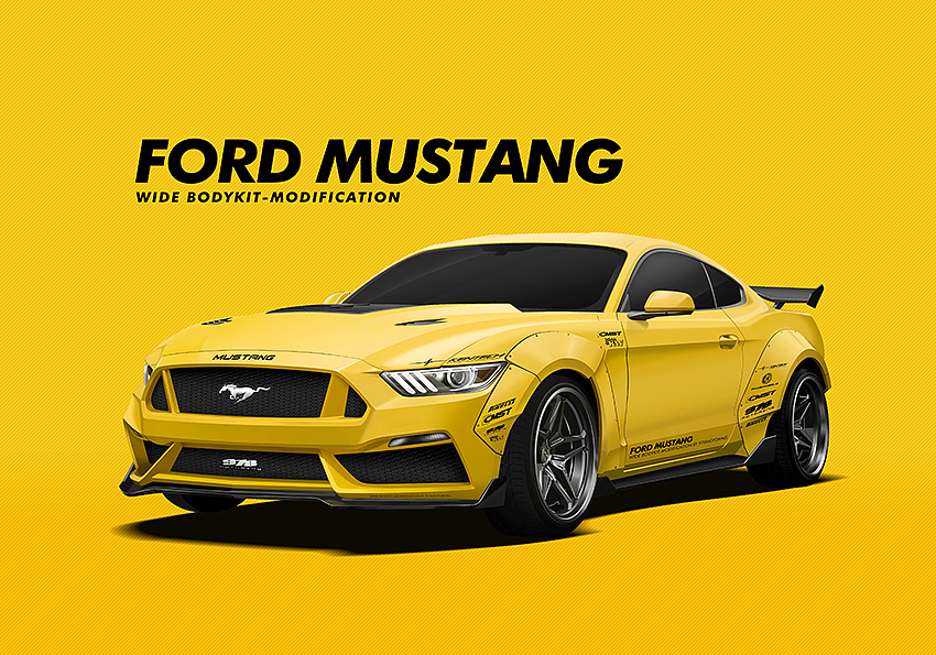 Ford Mustang-Wide Bodykit Modification（图ZODQyMzk1NzI=） - 其他平面 - 站酷设计师Divinity原创素材 - 站酷ZCOOL