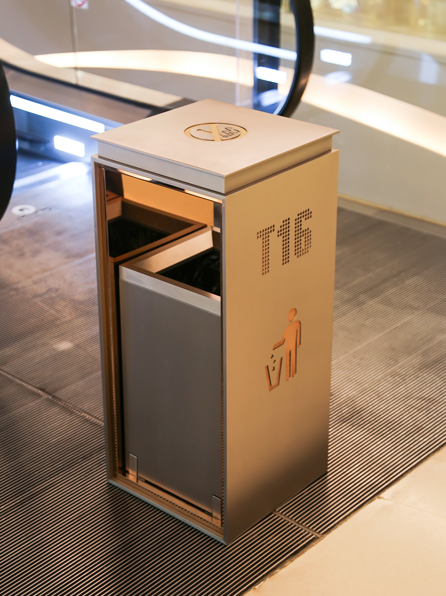 不锈钢垃圾桶室  外热气球飞船装置不锈钢雕塑玻璃钢仿木纹座椅玻璃钢