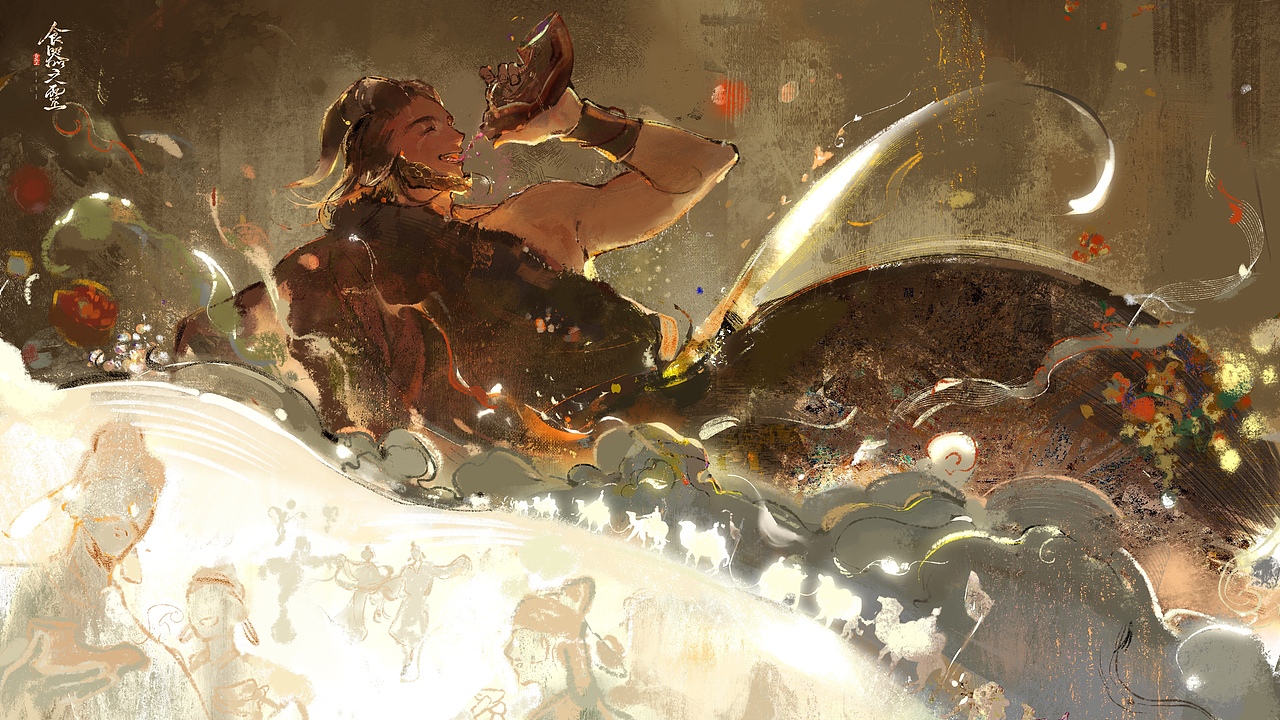 「食器之灵」古代食器拟人主题CG插画（图ZMzQxODQ1MDIw） - 艺术插画 - 站酷设计师幌籽鸭脖原创素材 - 站酷ZCOOL