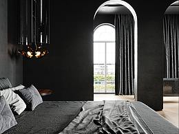 高級(jí)黑公寓效果圖