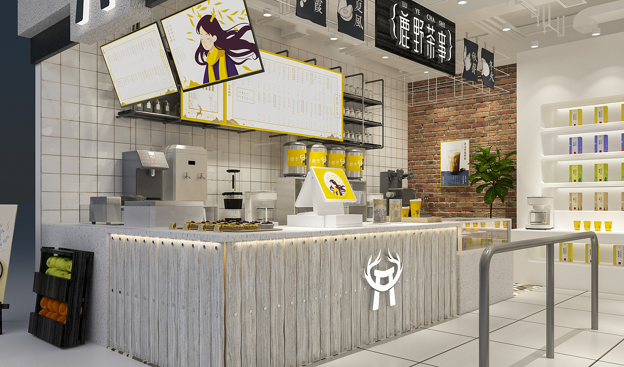 鹿野茶事-餐饮空间设计（图ZMjcyMTIxNDA4） - 酒店餐饮设计 - 站酷设计师白洞设计原创素材 - 站酷ZCOOL