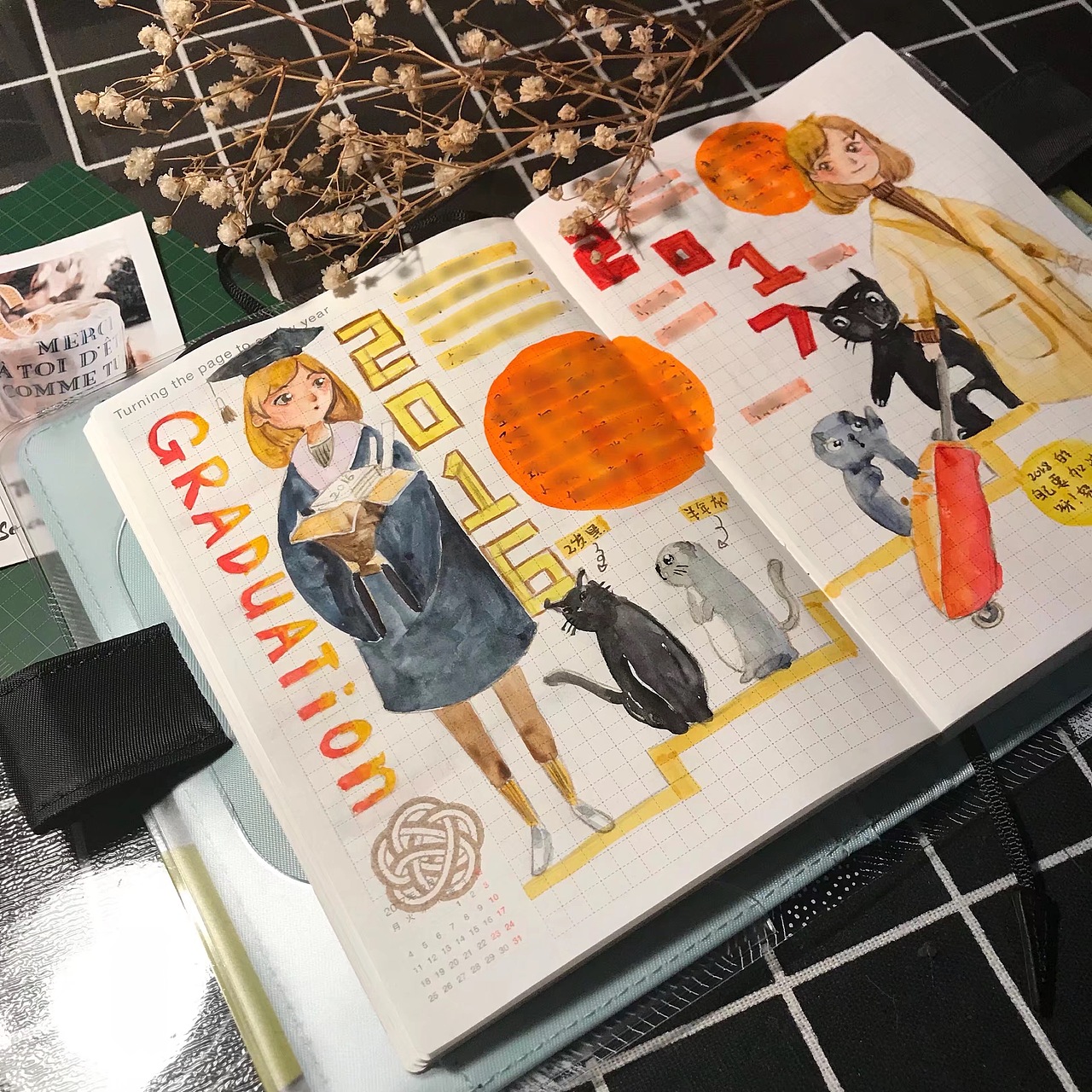 【手帐合集】2016-2020（图ZMjAzMDgwNTIw） - 新锐潮流插画 - 站酷设计师大宝圆子原创素材 - 站酷ZCOOL