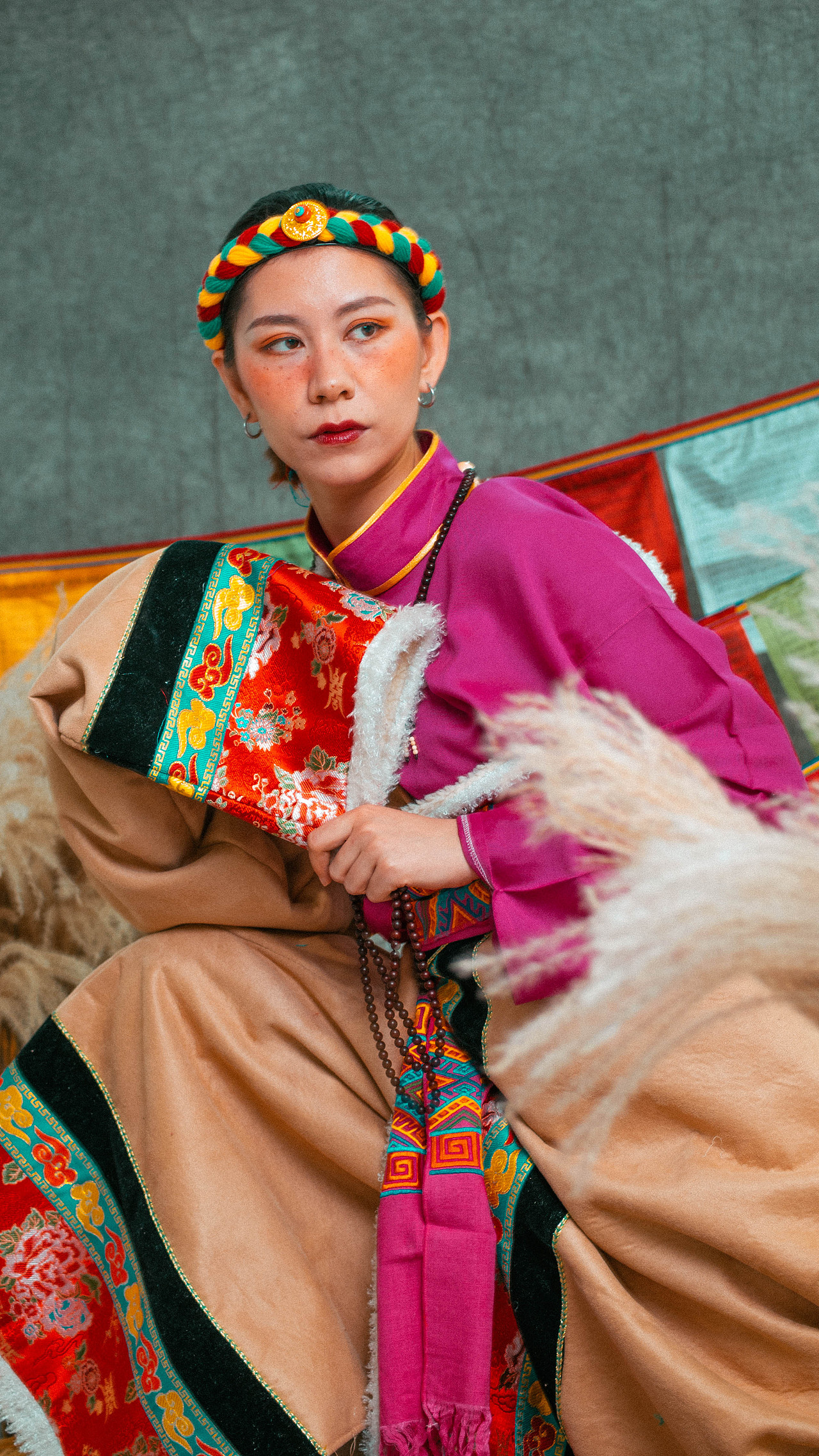 西藏风情人物创作