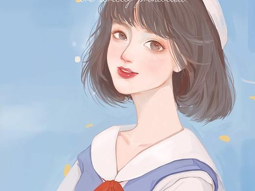 |人像插画|海风少女