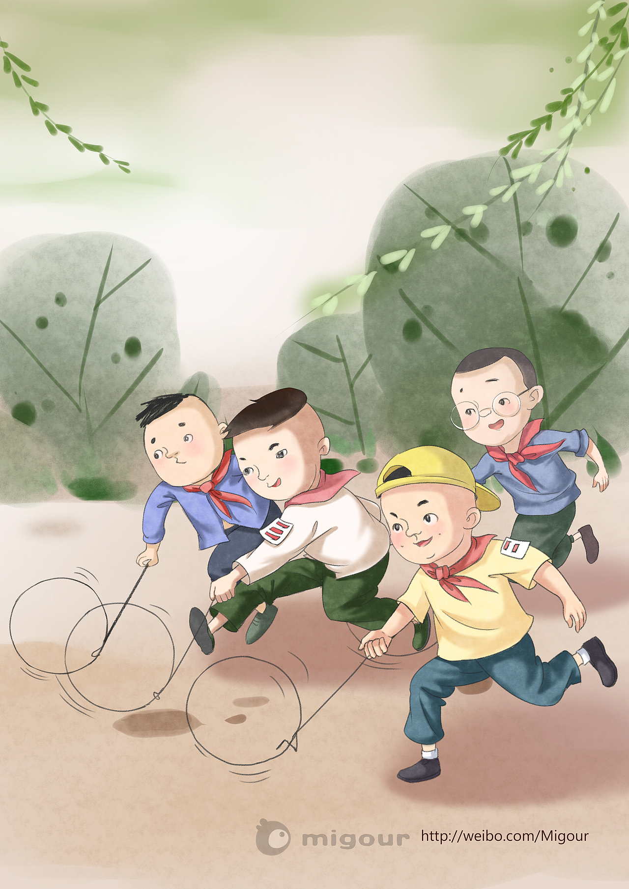 怀旧童年（图ZMTA4MDgwNjgw） - 儿童插画 - 站酷设计师米果migour原创素材 - 站酷ZCOOL