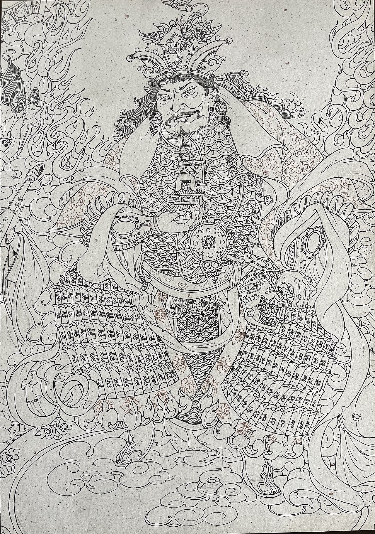 护国天王图（图ZMzA2OTAxODY4） - 艺术插画 - 站酷设计师风暴降临原创素材 - 站酷ZCOOL