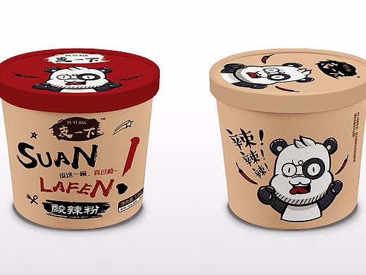 皮一下酸辣粉、金汤粉卡通包装