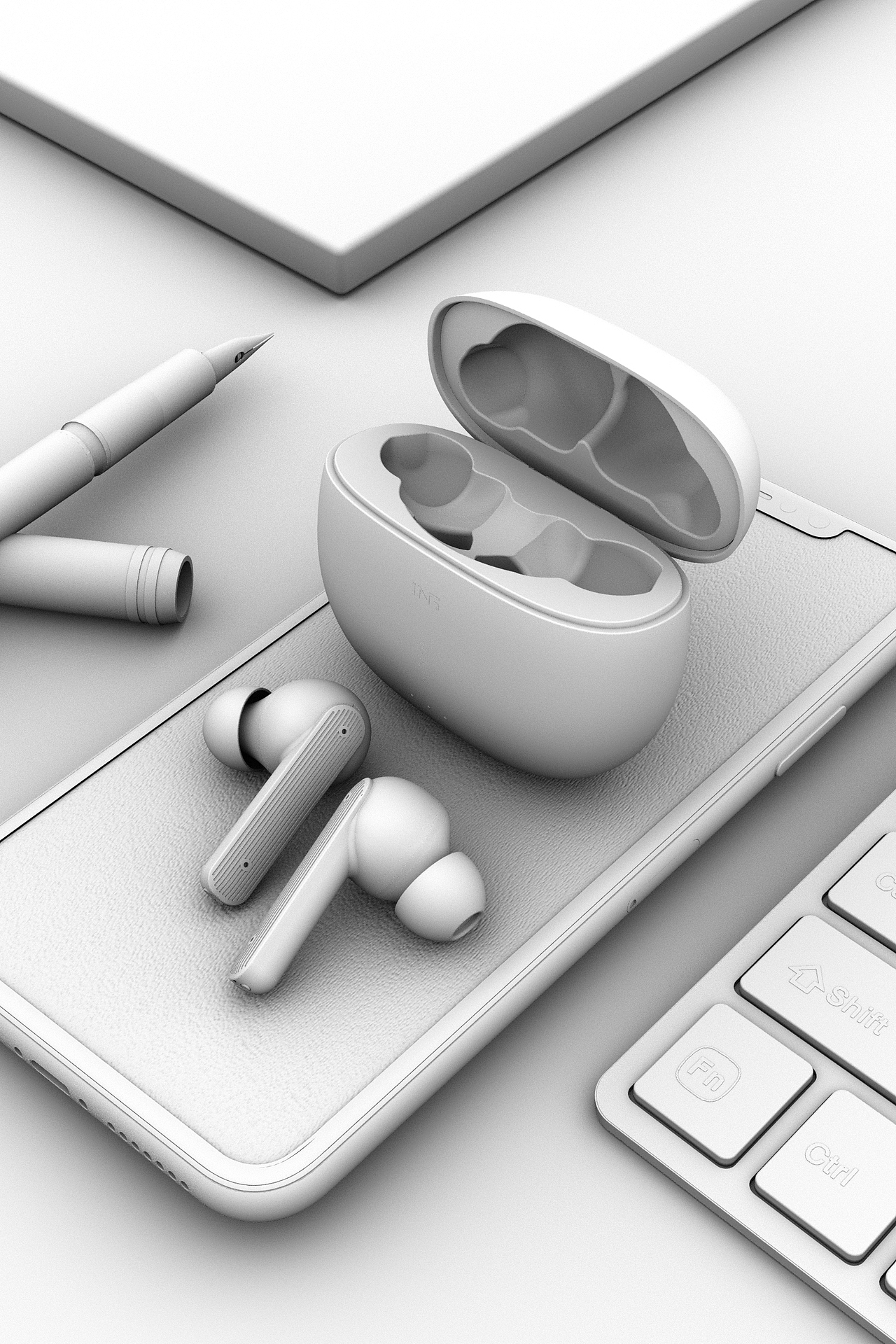 蓝牙耳机渲染练习