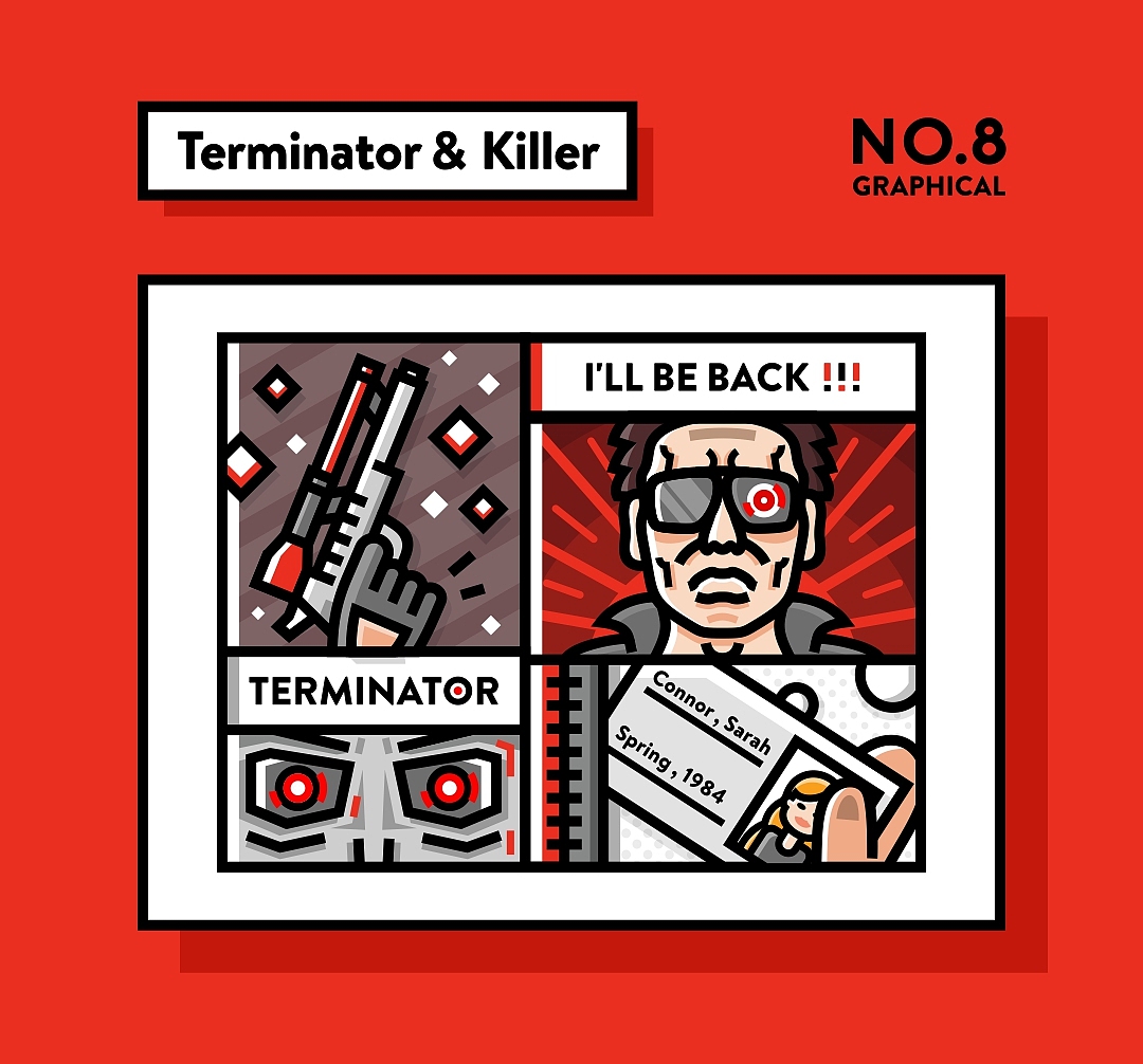 SA9527-Outline stroked stroy illustration