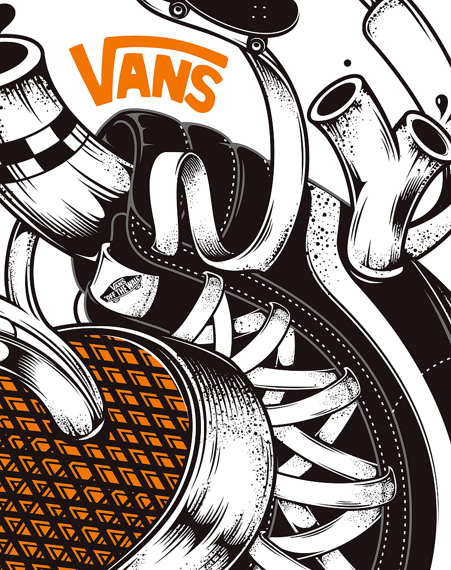 VANS T恤比赛（图ZNDc5MDQ3NTI=） - 商业插画 - 站酷设计师128MB原创素材 - 站酷ZCOOL