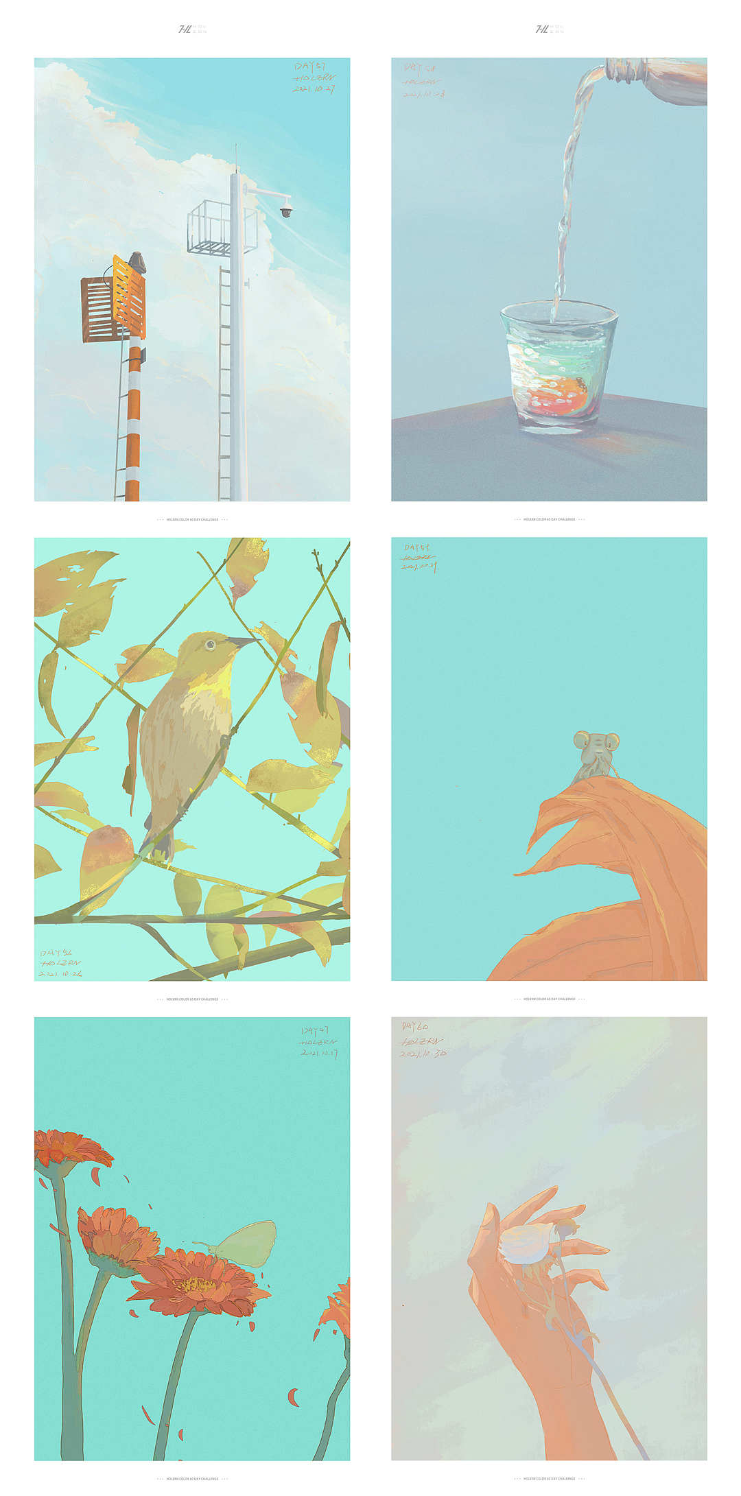 最近两个月的色彩速涂（图ZMjc1ODk2MzUy） - 商业插画 - 站酷设计师Holern原创素材 - 站酷ZCOOL