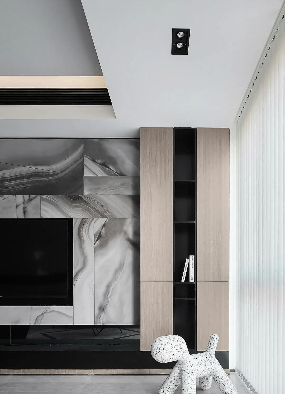 黑白灰+大理石:他家完美演绎都市里的极简生活!