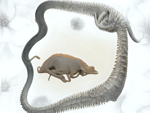 #AI创作实验室#变色龙，长颈鹿，超写实，渐变，冰山，