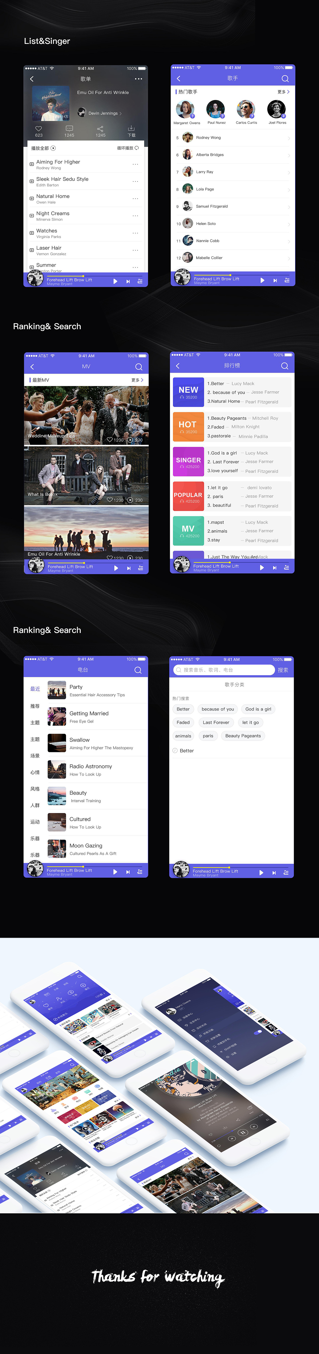 All Night 音乐APP（图ZMTAxMDA2NTQw） - APP界面 - 站酷设计师进击的小鱼干原创素材 - 站酷ZCOOL