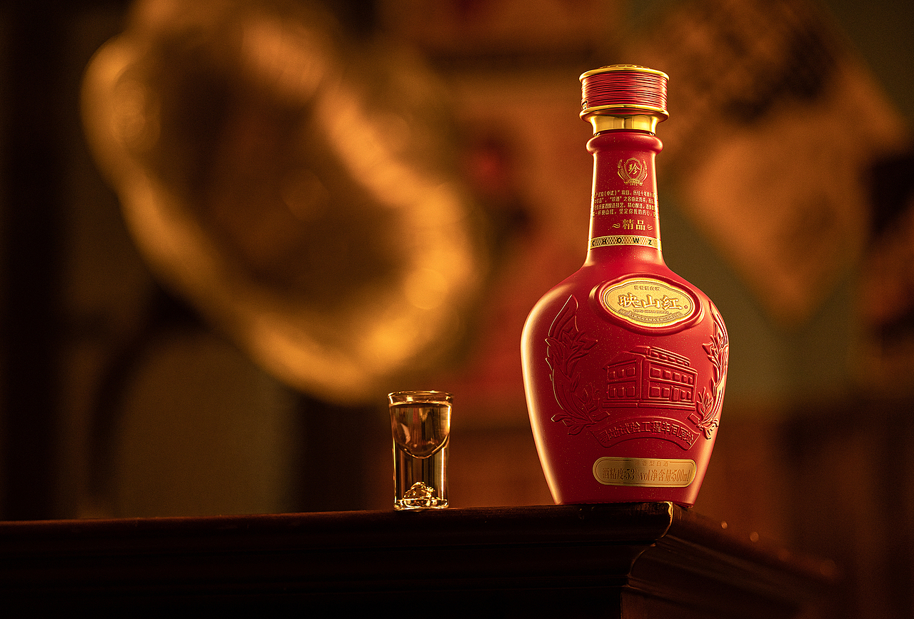 产品摄影-白酒拍摄-精品映山红