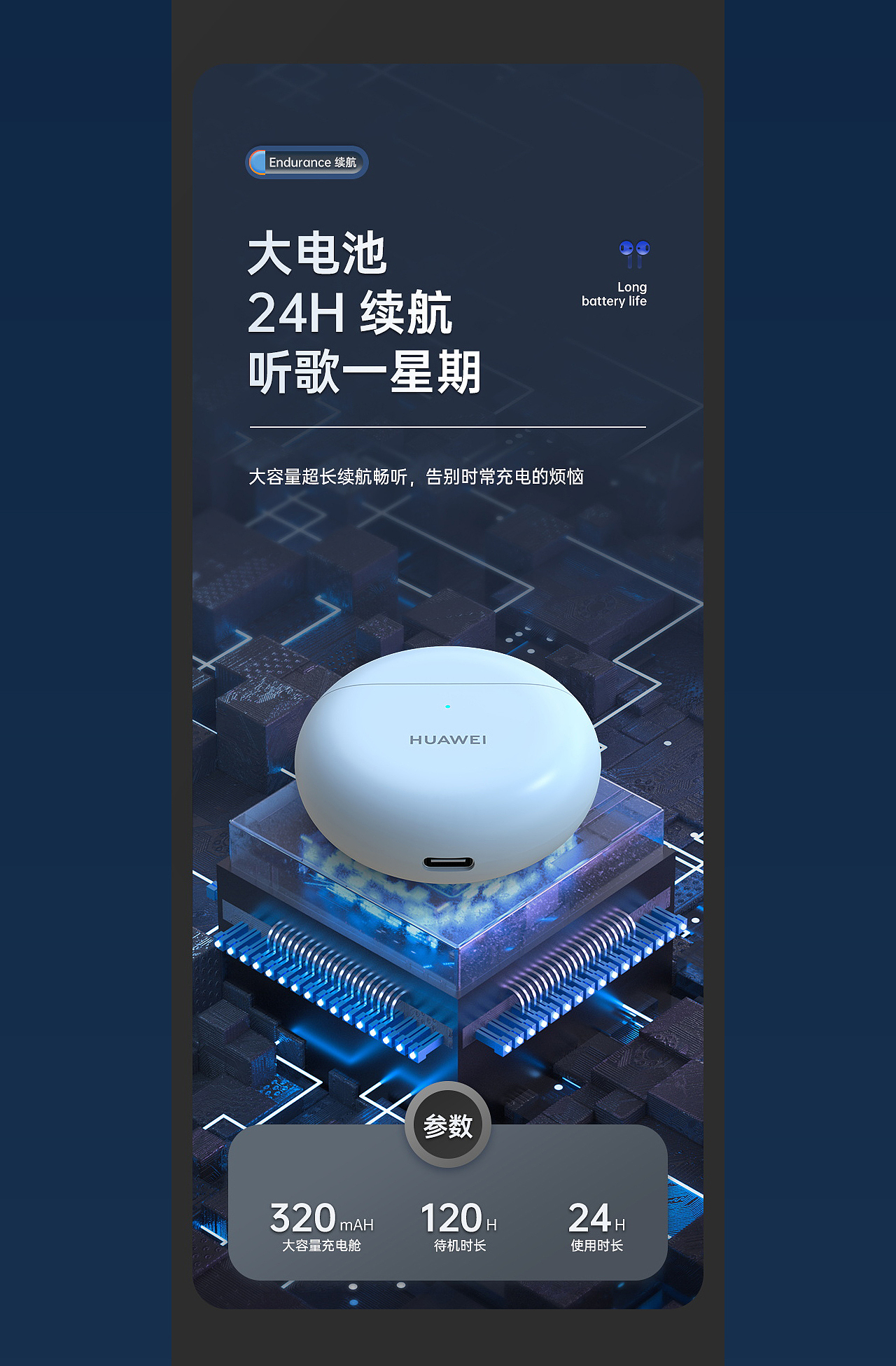 无线蓝牙耳机/详情页设计/渲染 分享