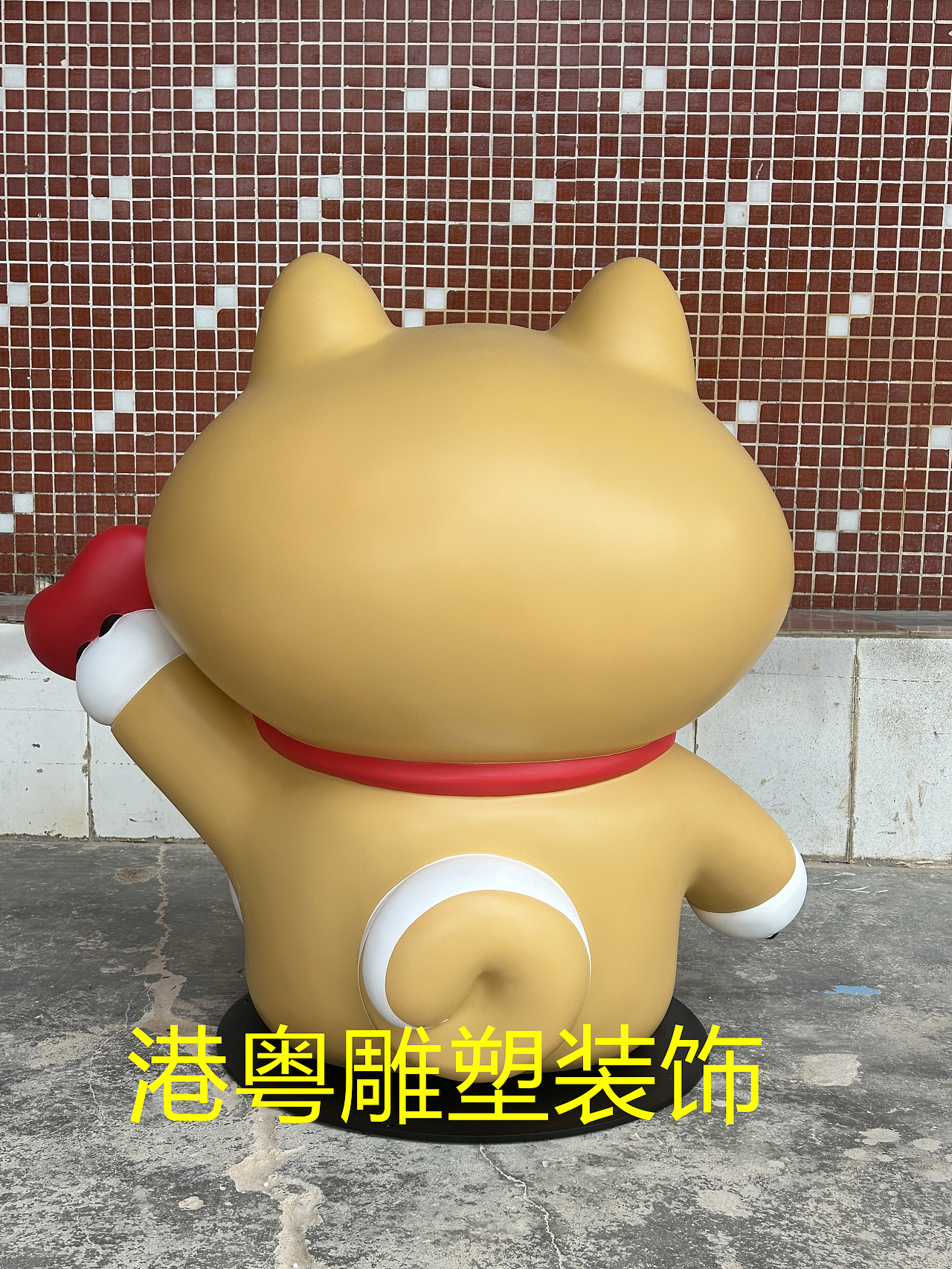 卡通三喵玻璃钢纤维奶茶店IP雕塑摆件装饰