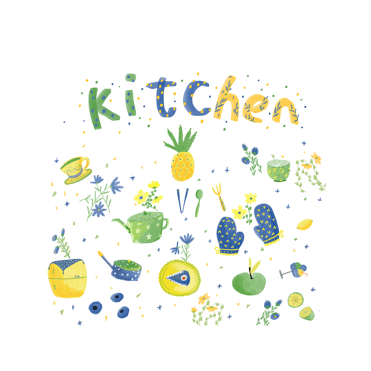 kitchen（图ZMTI3NTE2MTUy） - 儿童插画 - 站酷设计师我是果果呦原创素材 - 站酷ZCOOL