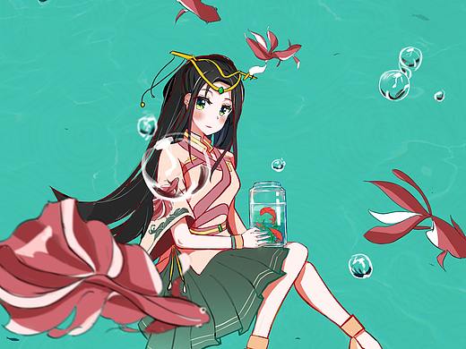 流水纹凌语少女（个人主页-ZNDgwNzAwMDg=） - 创作习作 - 站酷设计师神萘川原创素材 - 站酷ZCOOL