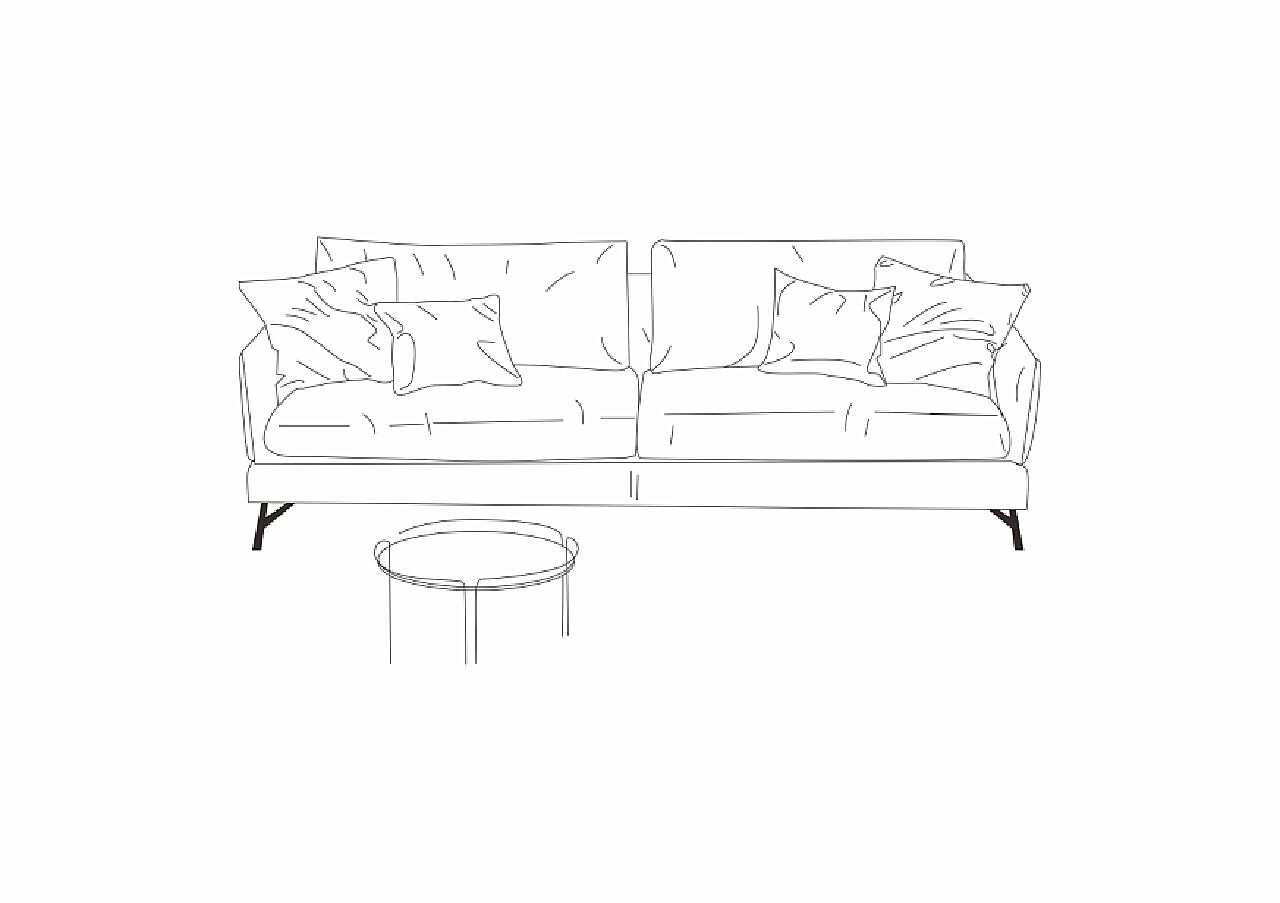 欧式花纹客厅沙发背景效果图 – 设计本装修效果图