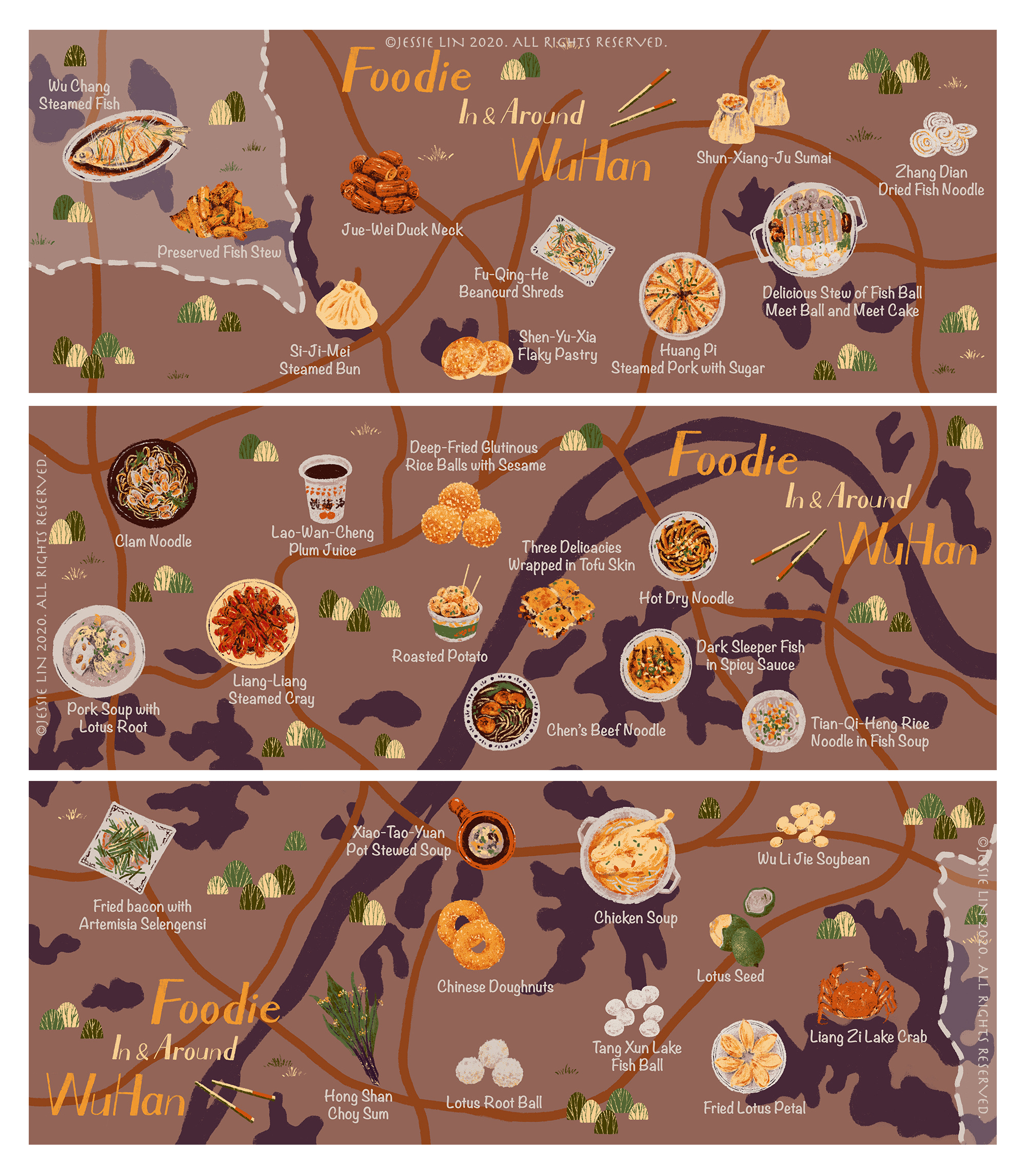 世界美食地图手绘高清图片