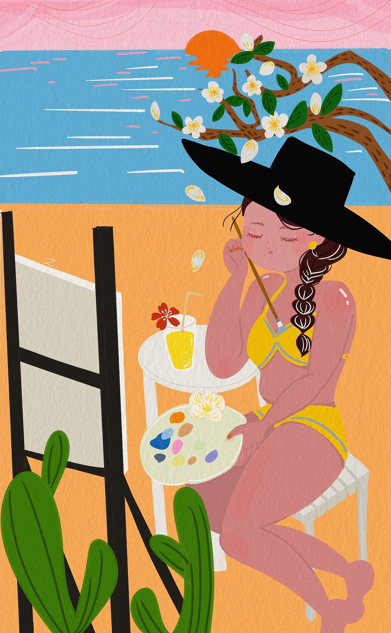 【插画】人物扁平风练习（图ZMzQ4MDgxMjU2） - 创作习作 - 站酷设计师柔依Zoe原创素材 - 站酷ZCOOL