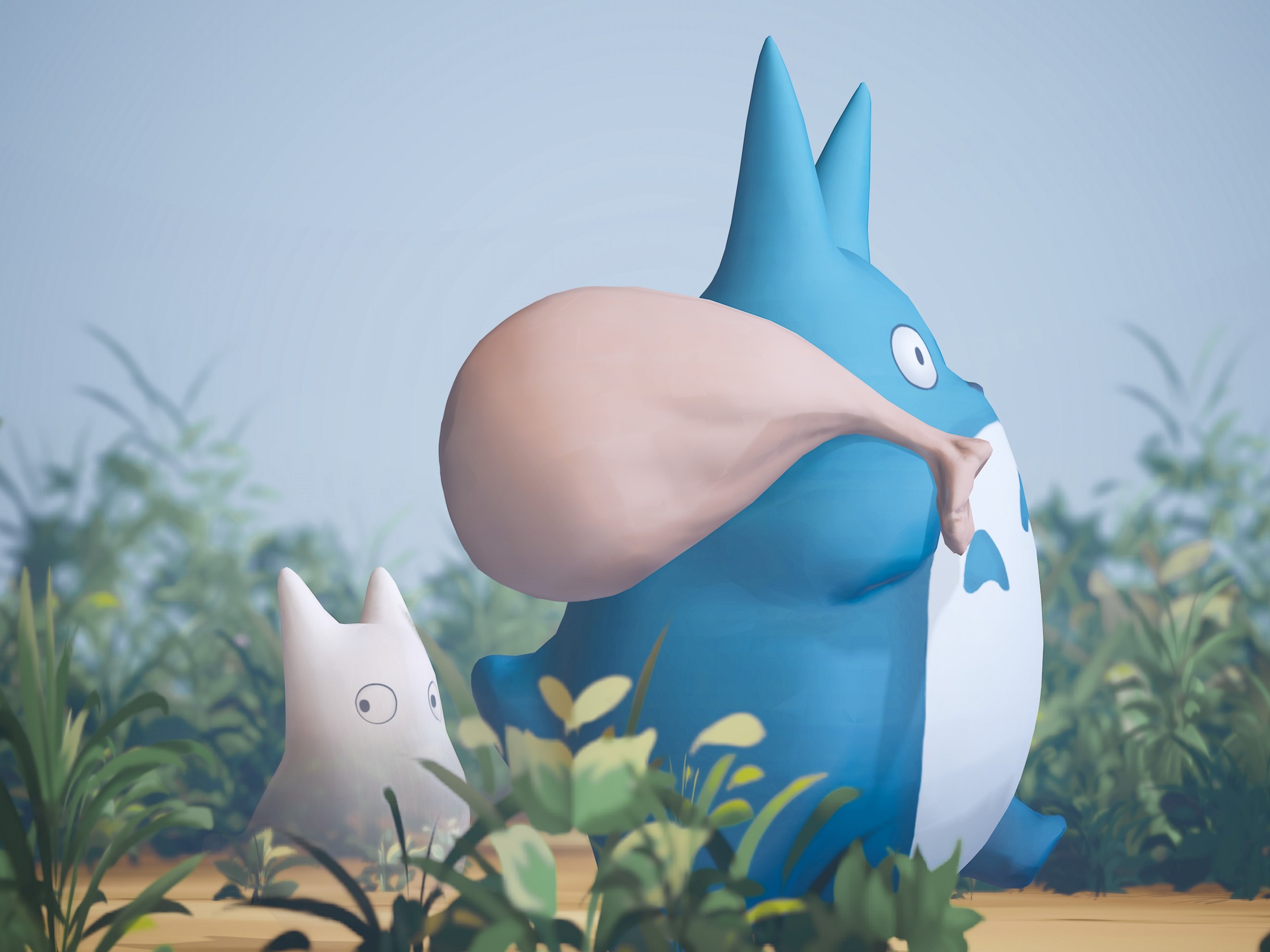 龙猫动画场景建模