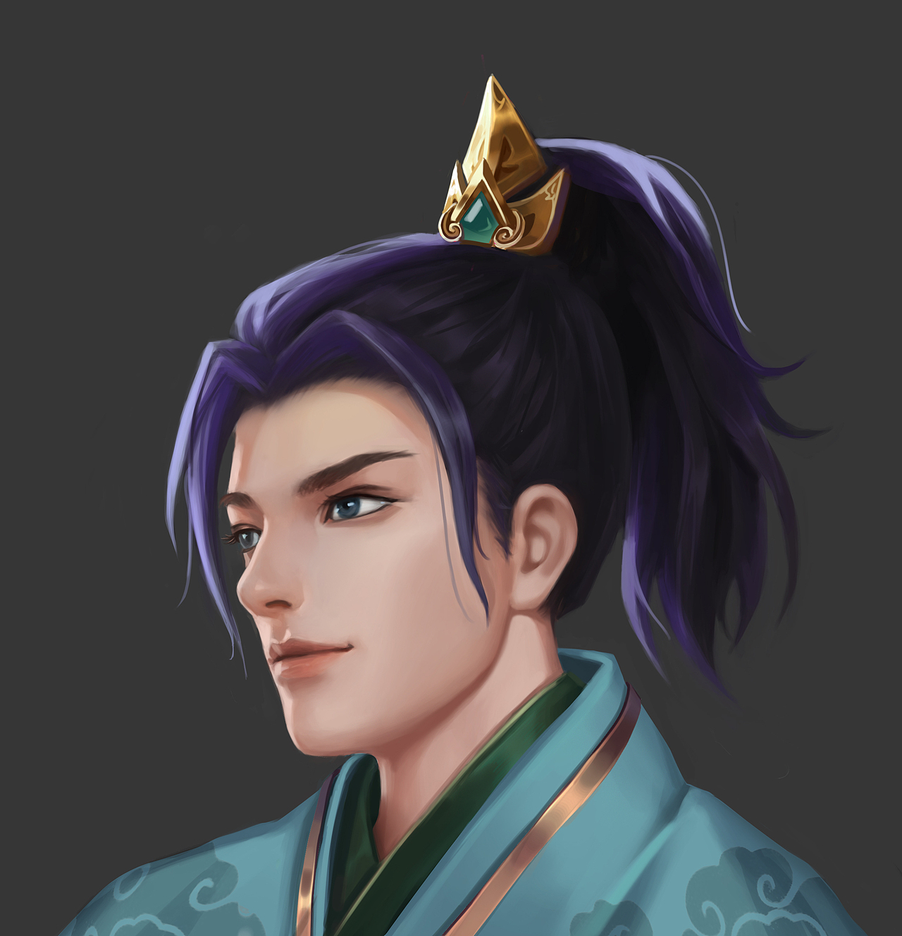 古风男头像|插画|游戏原画|小虎子9527_原创作品-站酷zcool