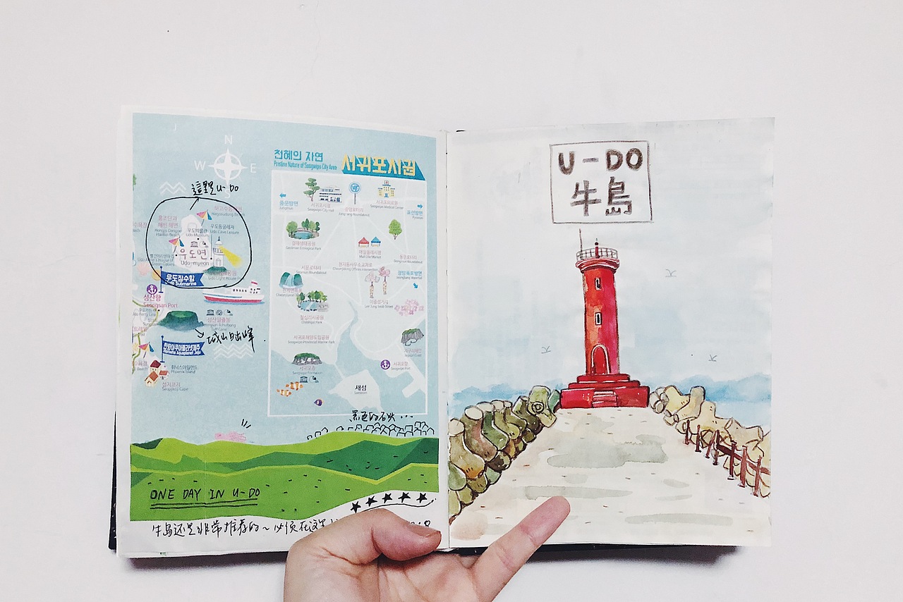 鱼小姐的济州岛手帐（图ZMTQ0Mzg3Mjc2） - 创作习作 - 站酷设计师鱼小姐爱吃拉面原创素材 - 站酷ZCOOL