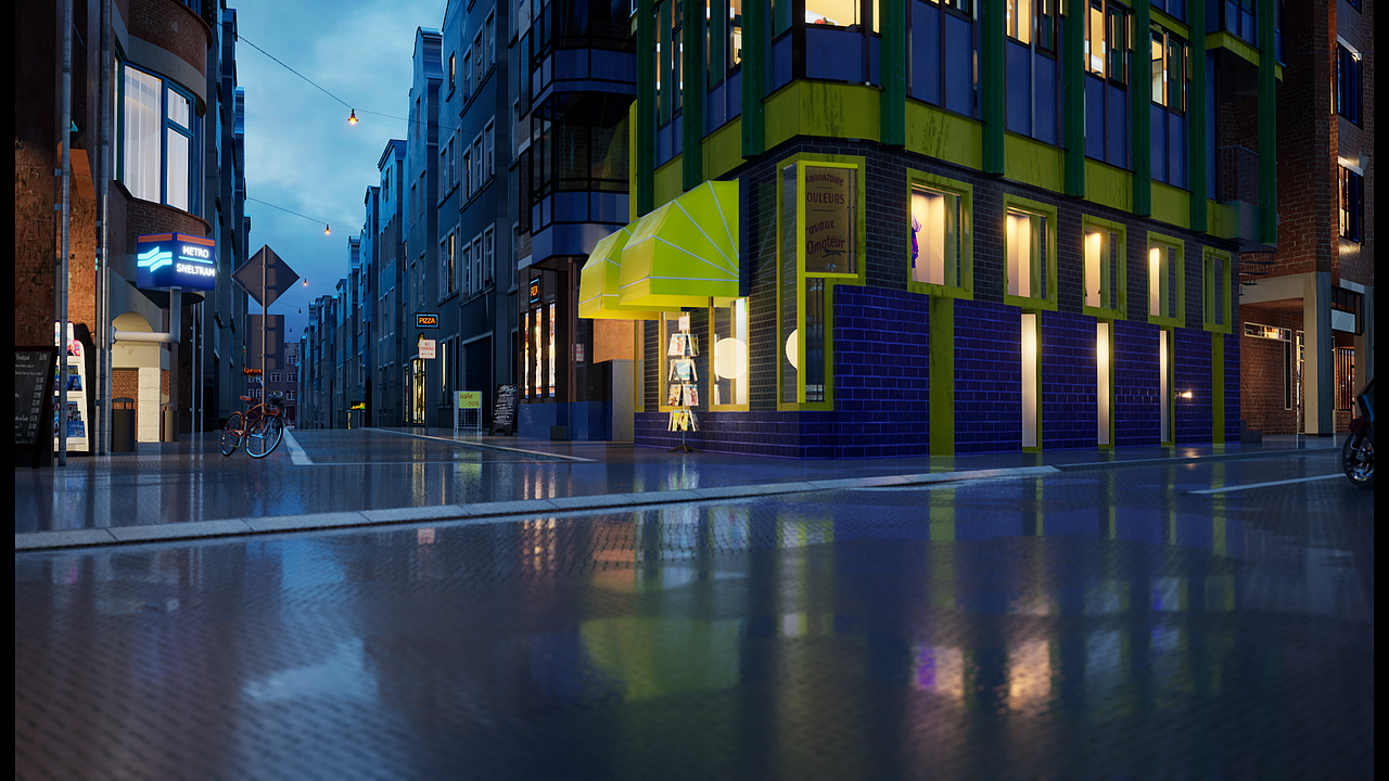 ue4街道（图ZMTc4Mzg2MzE2） - 建筑/空间 - 站酷设计师HM小超原创素材 - 站酷ZCOOL