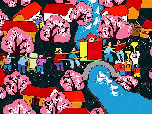 小康中国梦电脑绘画 中国梦绘画电脑绘图作品