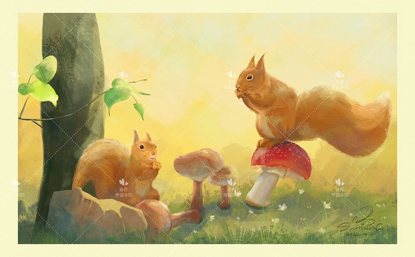 可可爱爱的小松鼠