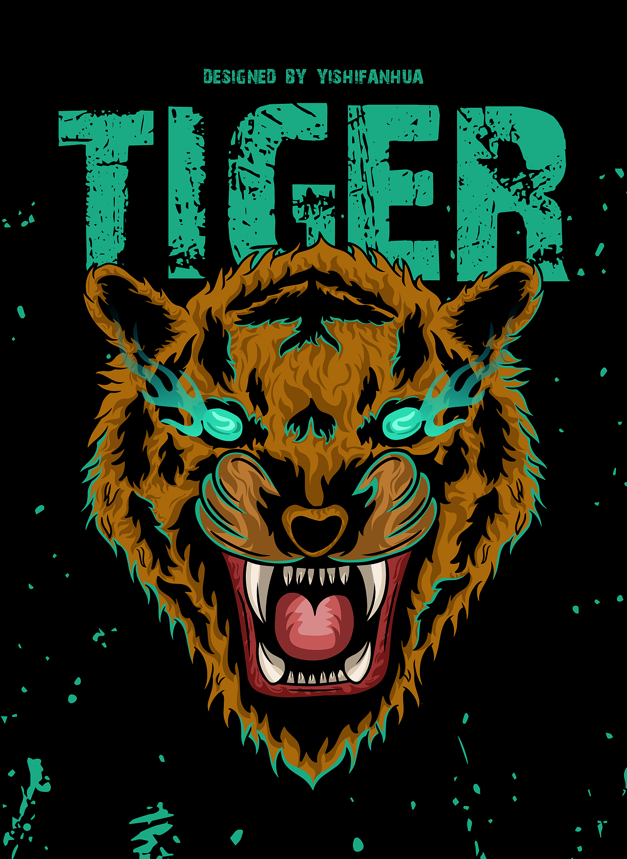 美式暗黑插画-动物头像