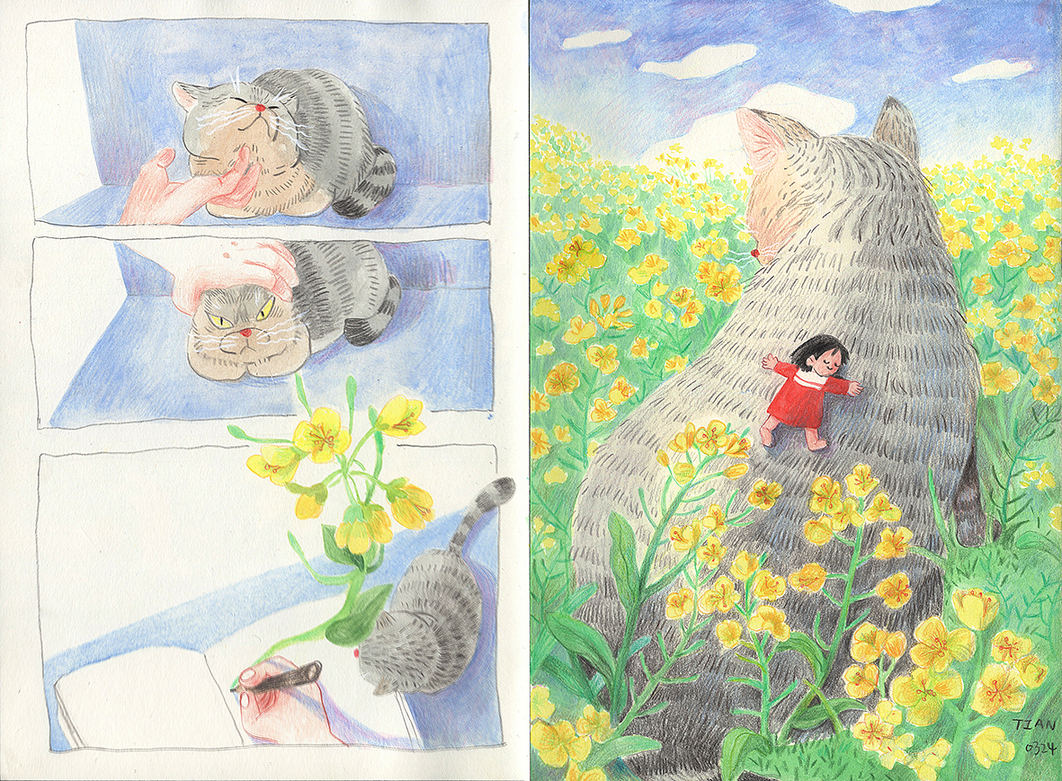 三月的小画，过春天。（图ZMjAzNDMwODY0） - 创作习作 - 站酷设计师甲田由原创素材 - 站酷ZCOOL