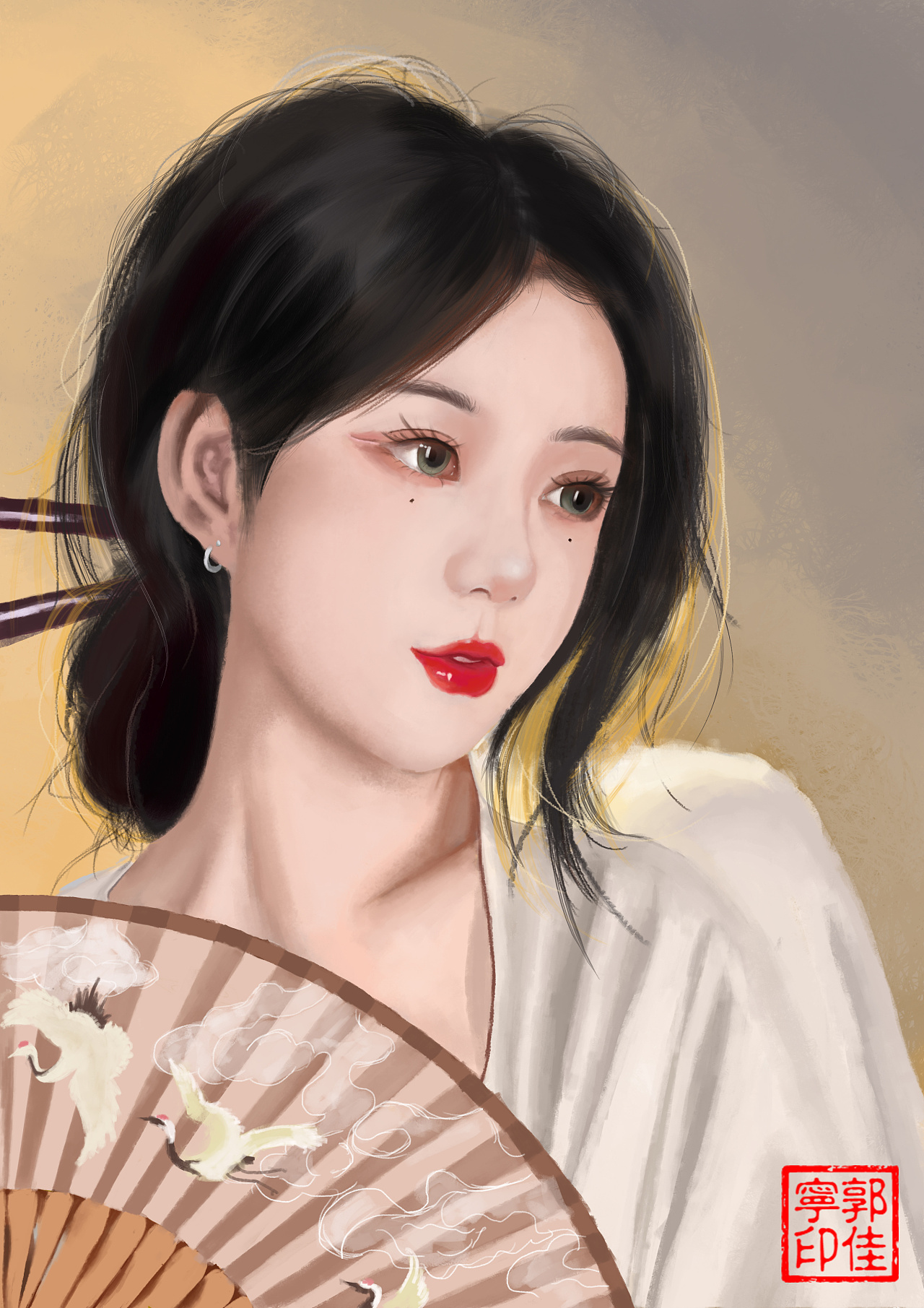 古典美女|插画|商业插画|郭佳宁 - 原创作品 - 站酷 (zcool)