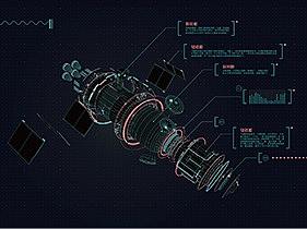 科技感航天器介绍面板