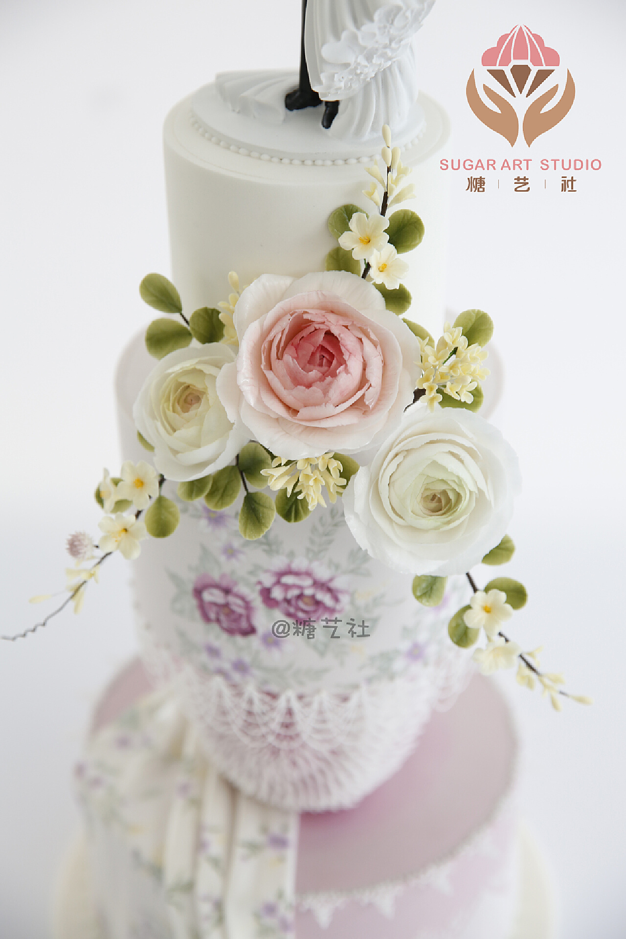 糖艺社翻糖蛋糕--婚礼蛋糕系列作品|手工艺|工艺品设计|糖艺社 - 原创作品 - 站酷 (ZCOOL)