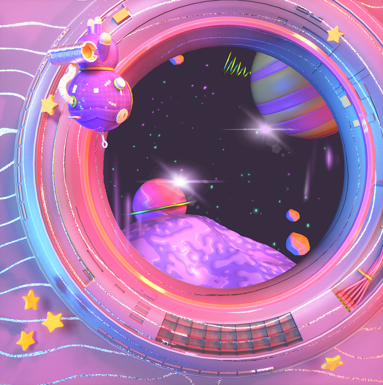 c4d 银河系边缘漫游指南(美院毕业设计)