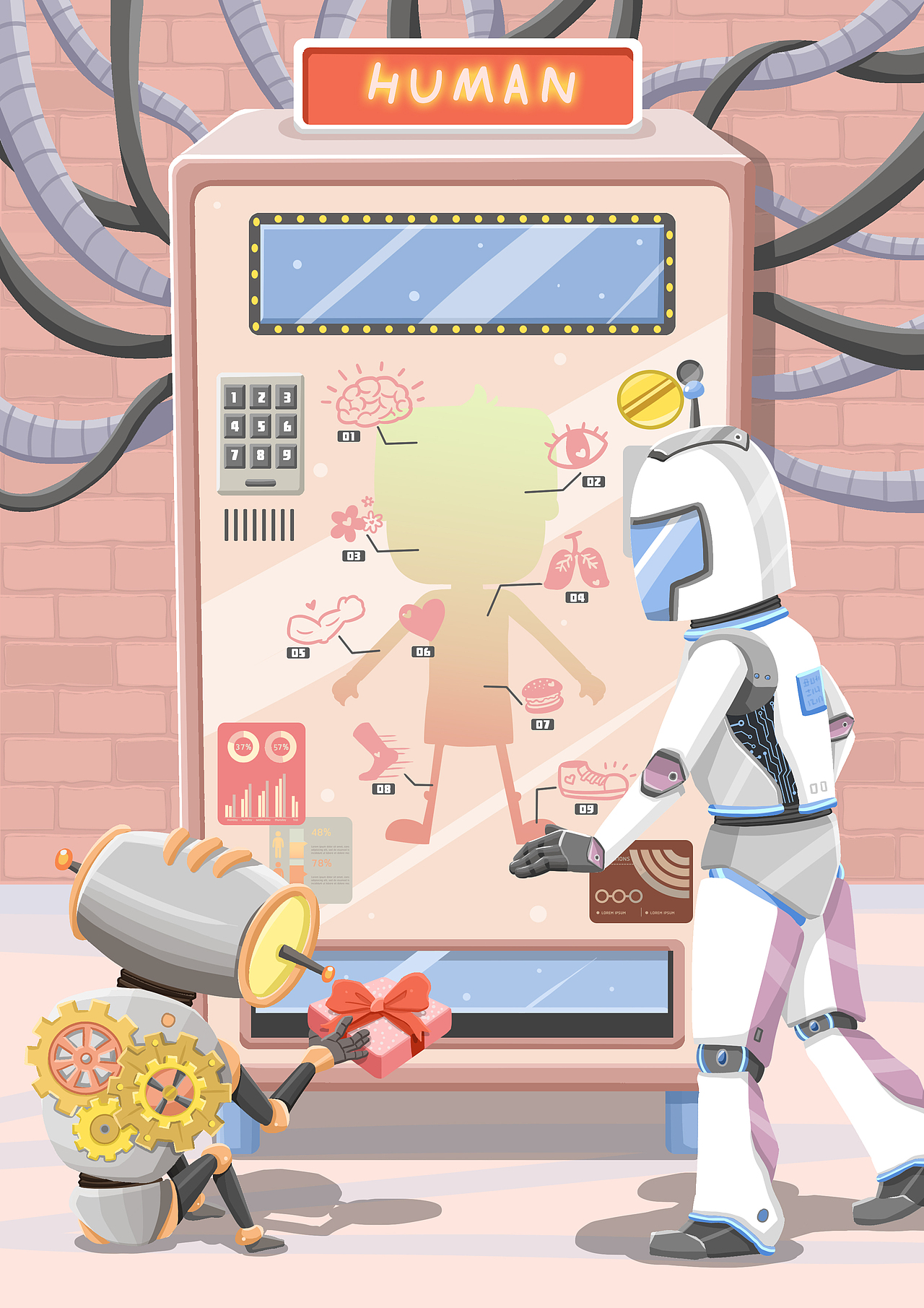 自动贩卖机世界神笔派大赛第三名作品