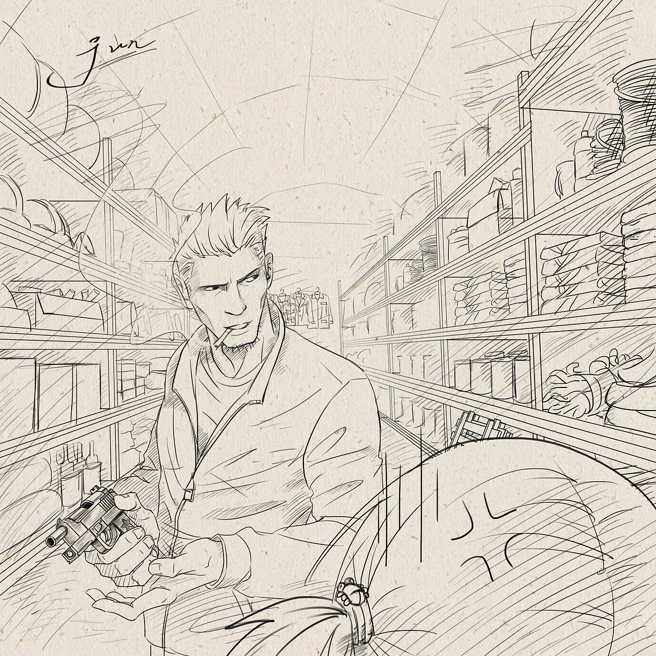 末日蟑螂小说插画习作2139章