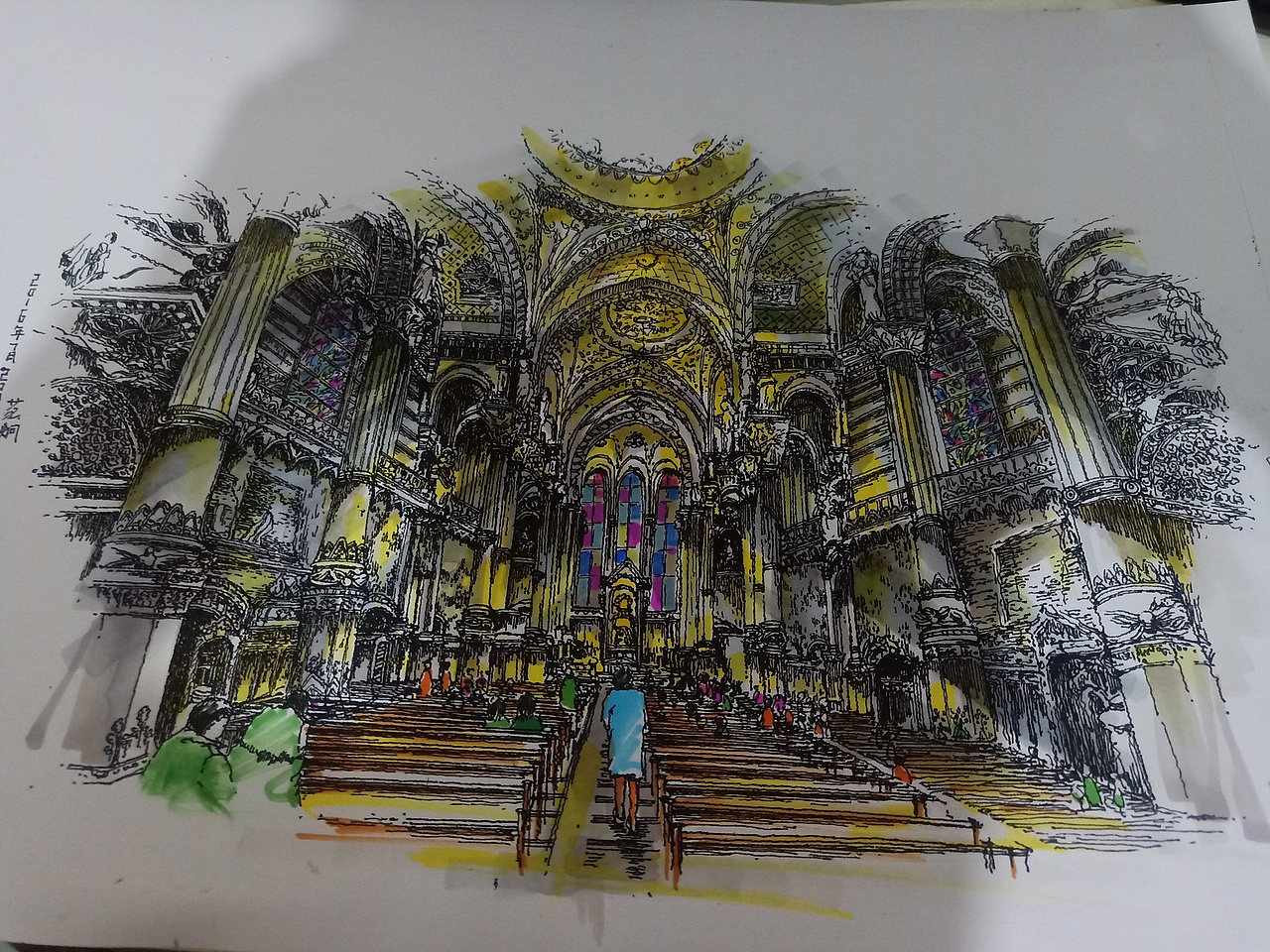 建筑手绘,马克笔手绘表现,网络教学基础班,提高班