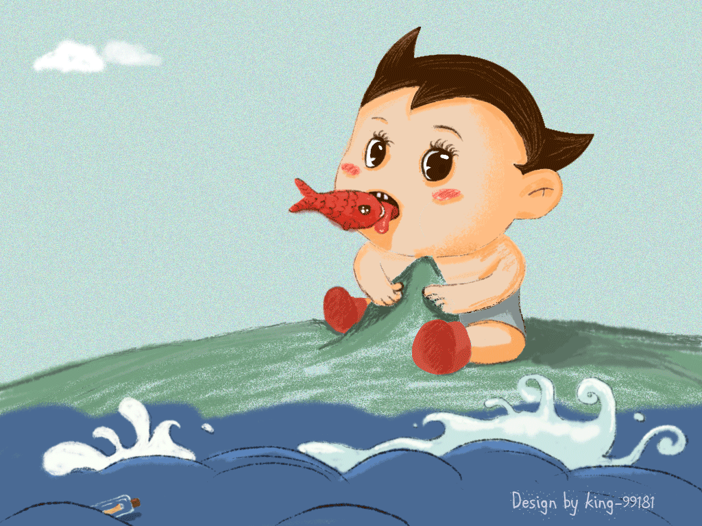 第2期插画练习-阿童木,100%有奖练习