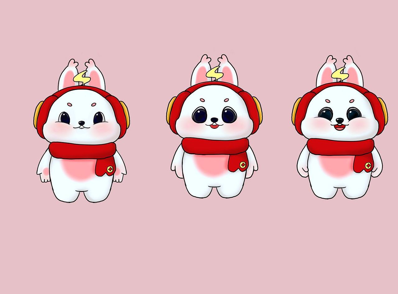 画了几只小兔子