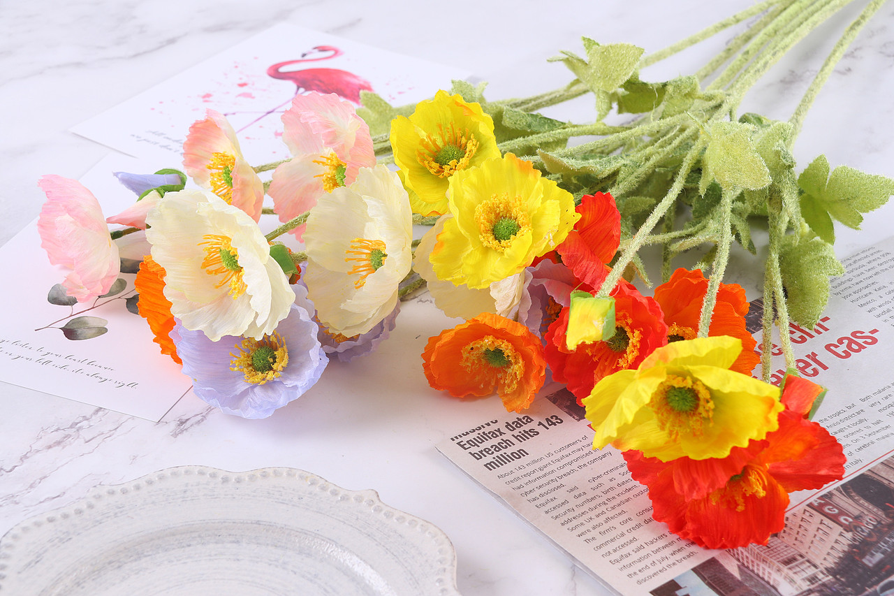 B10鲜花园艺\C02-仿真花果\V06仿真虞美人X1