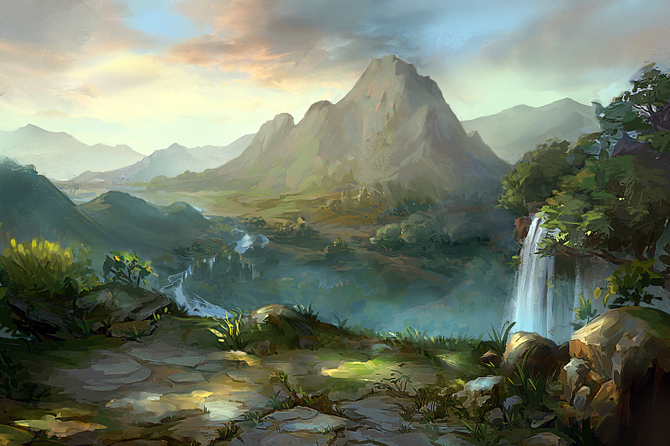 叠山图|插画|游戏原画|pinting - 原创作品 - 站酷 (zcool)