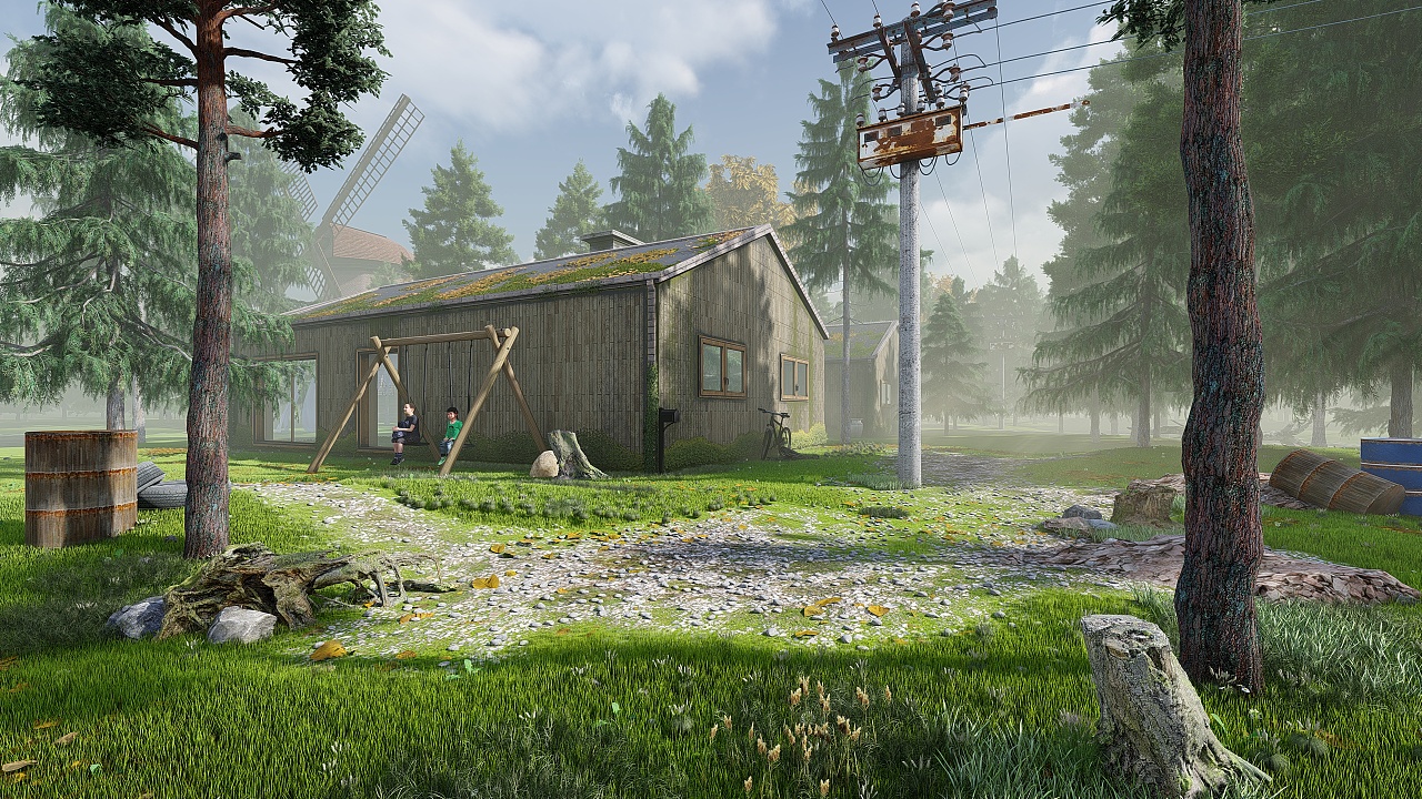 是一个森林的绿化场景,体现了多种场景效果,最近主要研究lumion动画