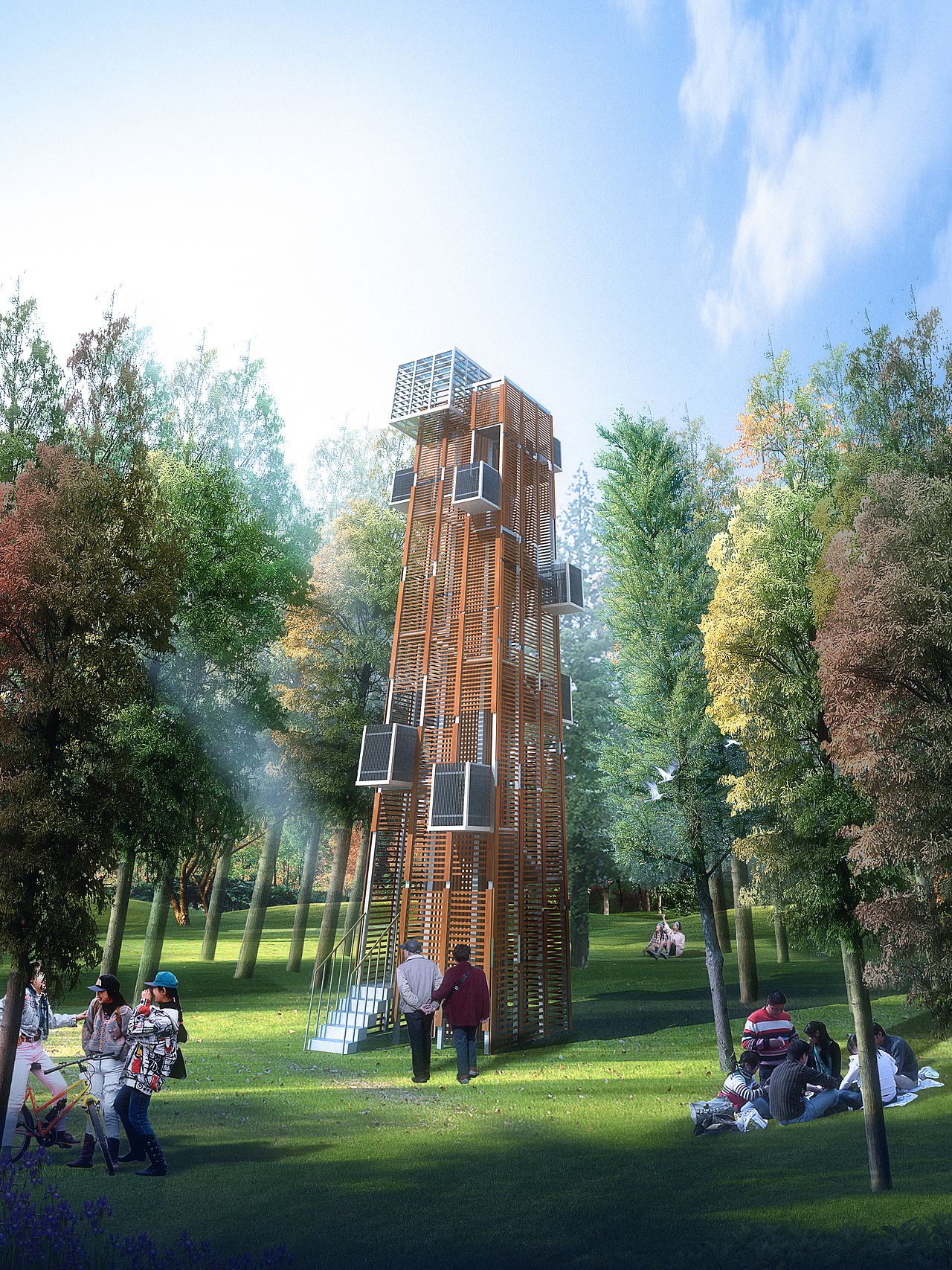 室外建筑透视日景效果图!100张无水印高清大图!