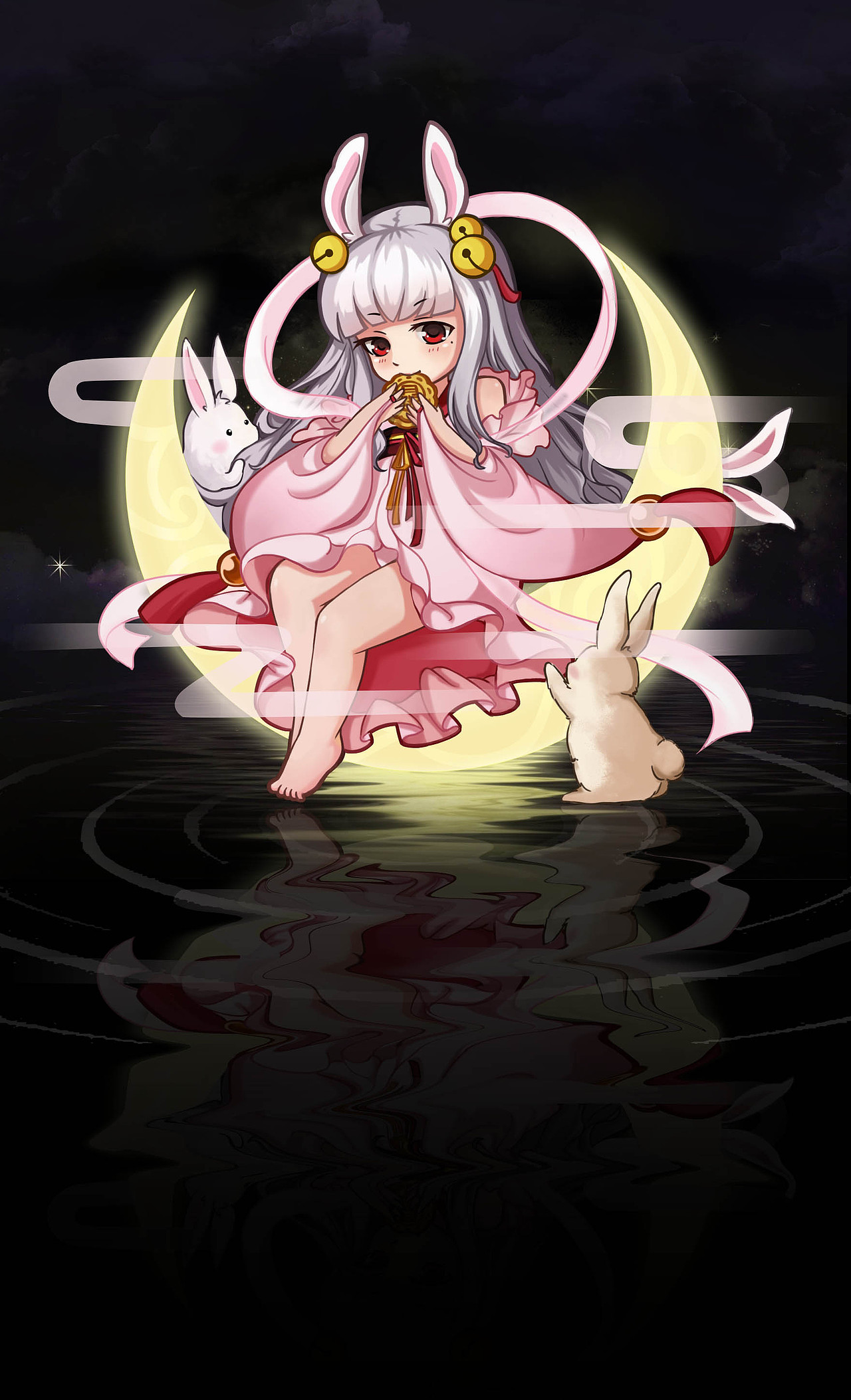 女神弹珠玉兔（图ZMzQ0NDQ2MDA=） - 艺术插画 - 站酷设计师摆烂大师的一天原创素材 - 站酷ZCOOL