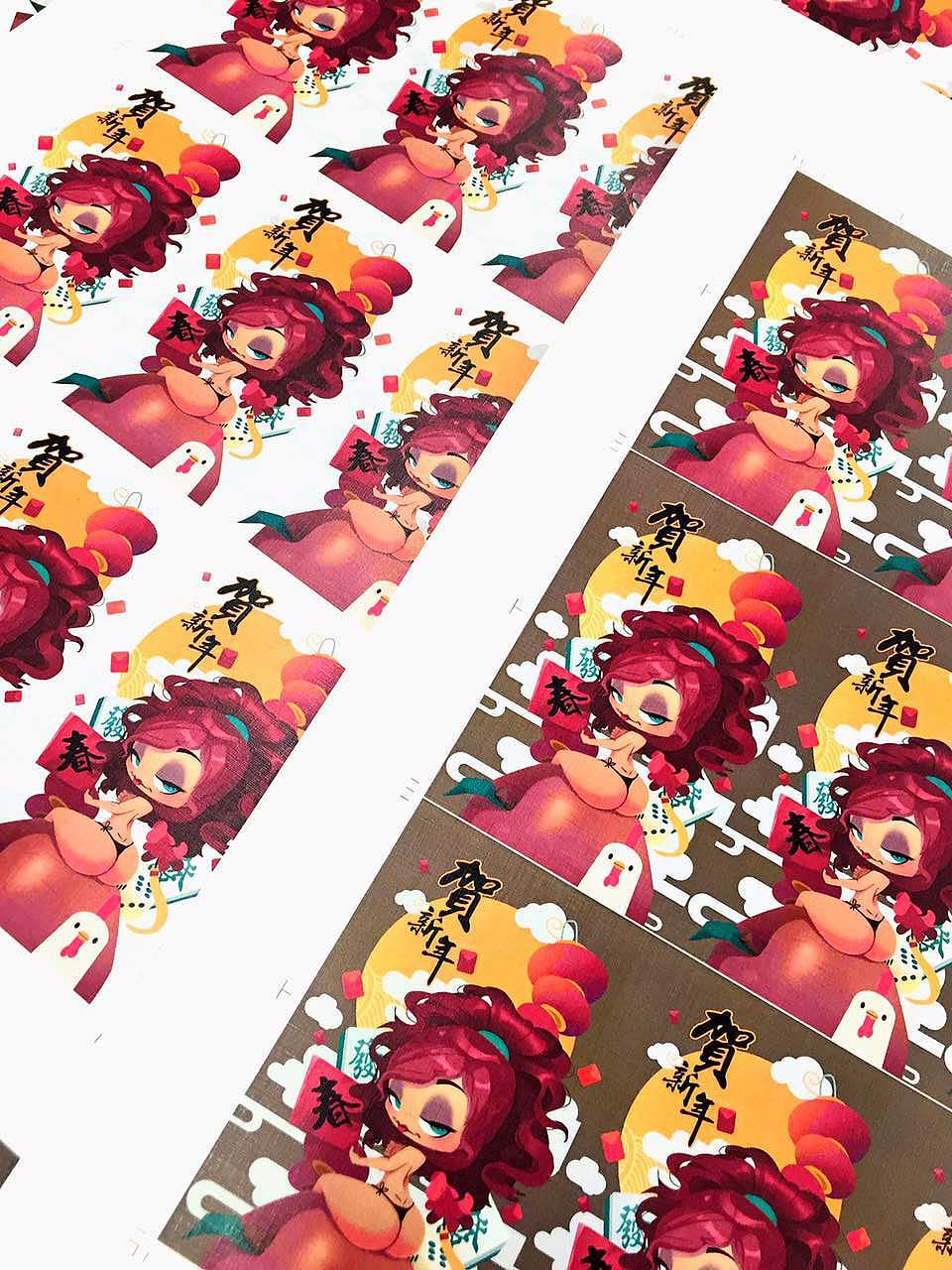 新年贺礼，自娱自乐（图ZNzY1NDk4NDg=） - 商业插画 - 站酷设计师夏草插画原创素材 - 站酷ZCOOL