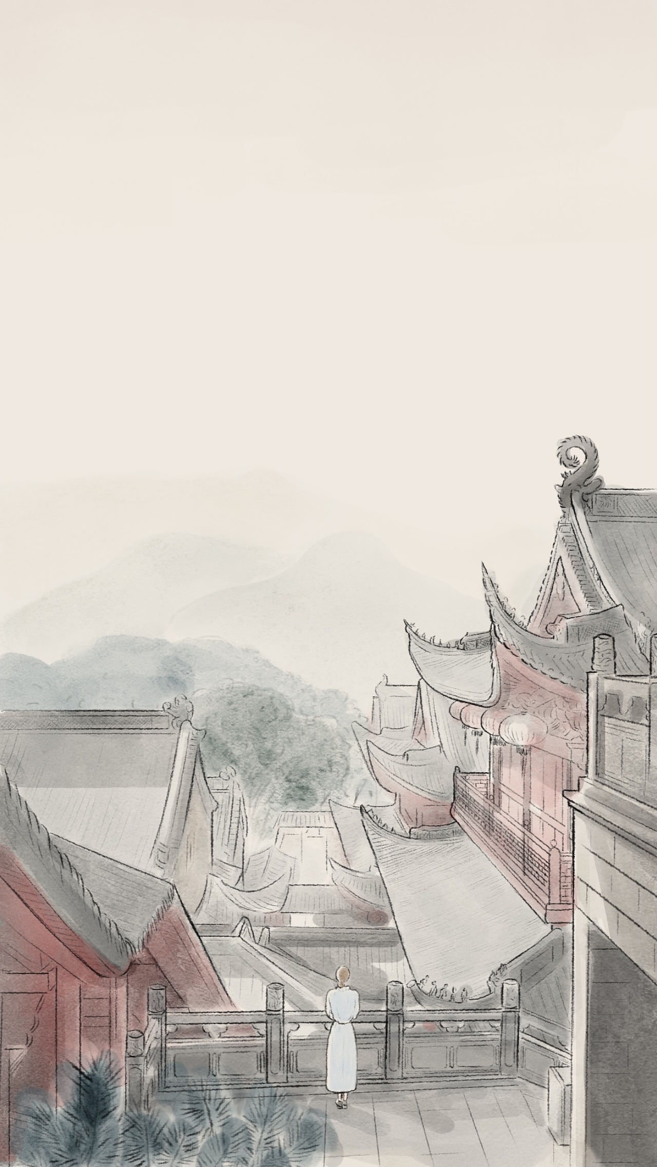 中式建筑插画海报｜御守篇（图ZMjQwNTEzMDA0） - 商业插画 - 站酷设计师郁蓟原创素材 - 站酷ZCOOL